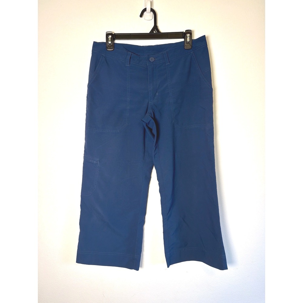 Patagonia Womens Blue Hiking Cargo Capri Pants Size 8 Straight Wide Leg Outdoor